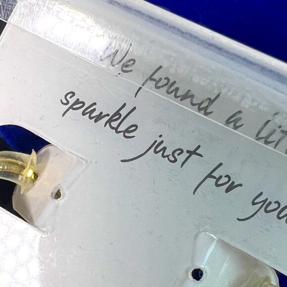 NWT Francesca's Collections Yellow Enamel & Cubic Zirconia Huggie Hoop Earrings - Picture 4 of 5